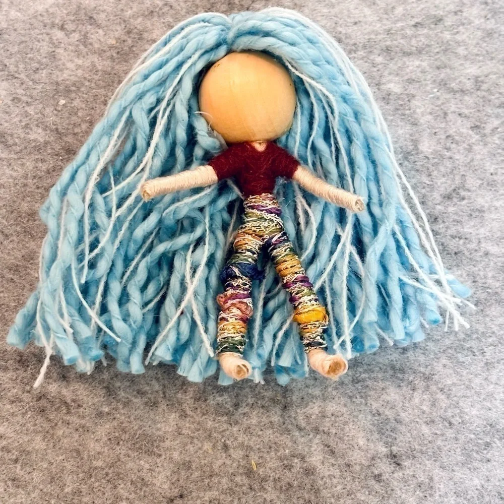 Custom handmade Waldorf style yarn doll